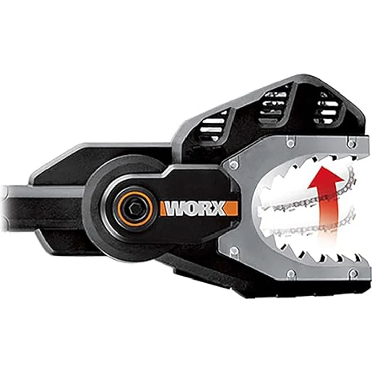 WORX WG329E.9 Kettensäge Jawsaw für sicheres Sägen von Ästen - auf dem Boden oder hoch gelegen Astsäge mit umschlossener Kette, Stahlzähnen & Kettenschutz ohne Akku & Ladegerät – Bild 2