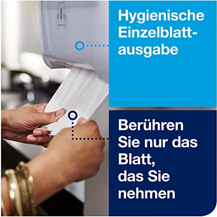 Tork Matic H1 Dispenser, Papierhandtuchspender mit hoher Kapazität und modernem, hochglänzendem Gehäuse in Schwarz oder Weiß – Bild 5