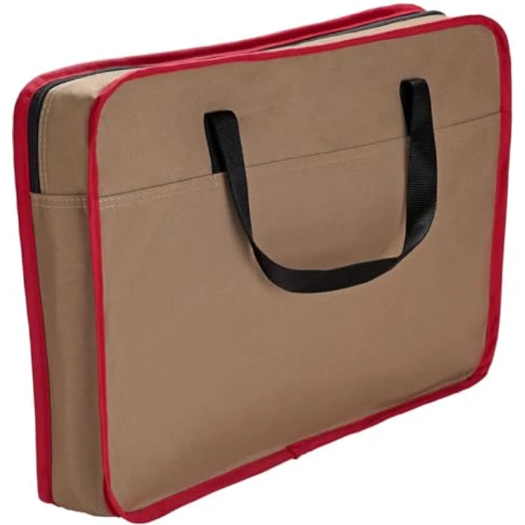 Hunter Tragetasche Kansas beige-rot 48x30x30 cm – Bild 3