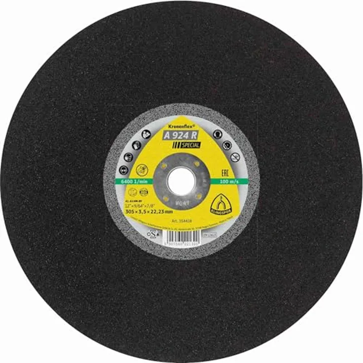 Klingspor A 924 R Großtrennscheiben, 356 x 4 x 20 mm gerade, 10 Stück, Kronenflex Schruppscheiben