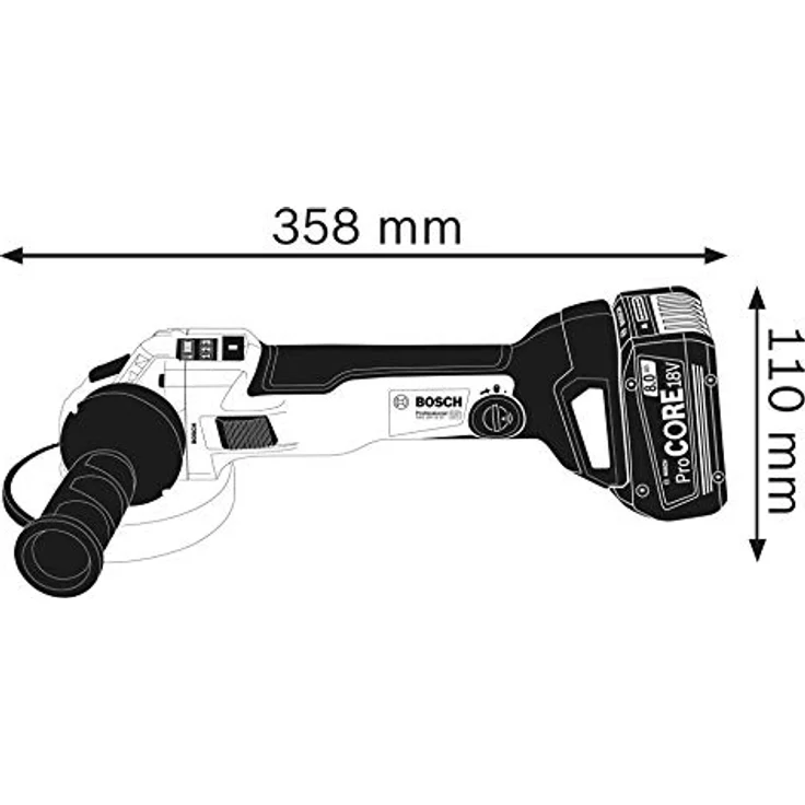 Bosch Professional Akku-Winkelschleifer GWS 18V-10 SC, Solo Version, L-BOXX 150 mm Akku – Bild 3