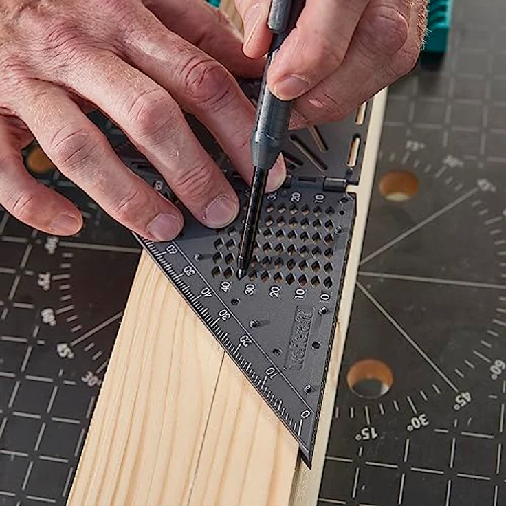 wolfcraft Mess- und Markierwinkel VARIO 3D I 5209000 I Faltbarer Projekthelfer zum Messen auf Flächen und dreidimensionalen Werkstücken – Bild 2