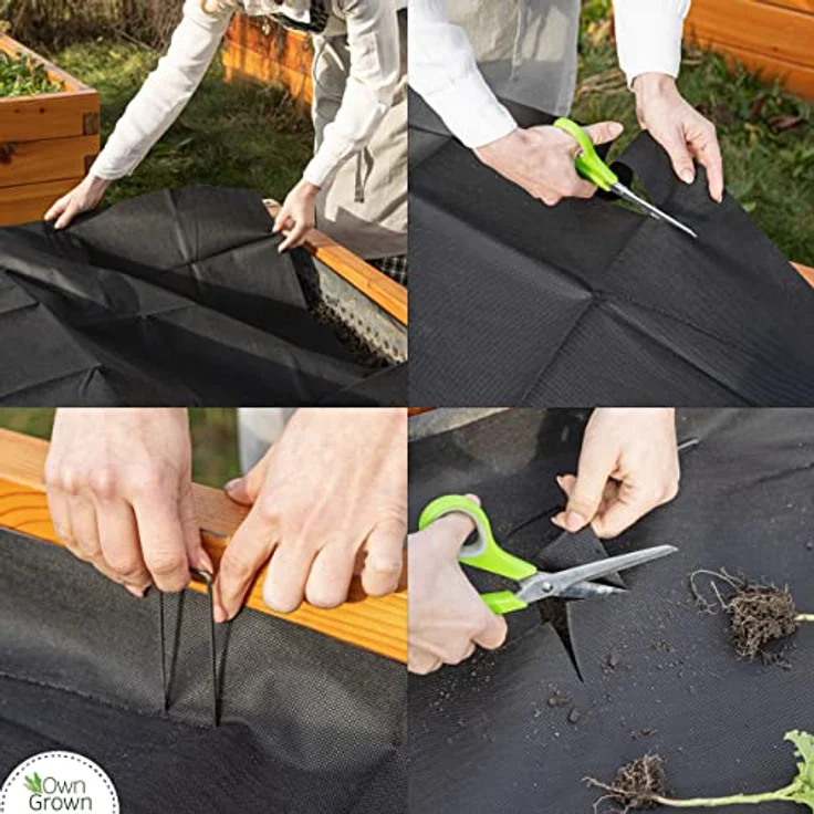 OwnGrown Unkrautvlies Wasserdurchlässig: 10m² Gartenvlies 50g/m² Wintervlies – Garten Unkrautvlies in Grün – Bild 4