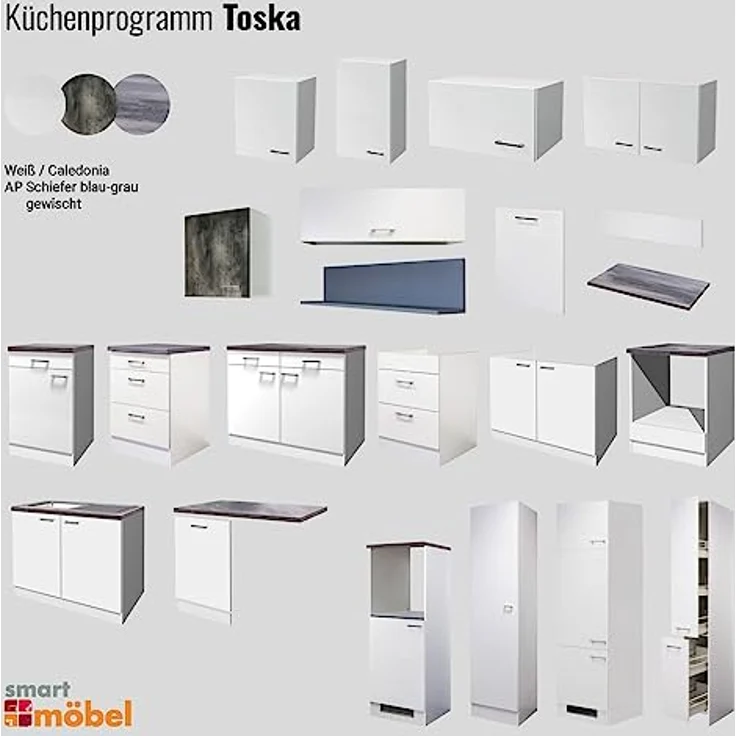 Flex-Well Spülenschrank Lucca mit Edelstahl-Einbauspüle, 100 x 60 x 85 cm, weiß matt, zerlegt – Bild 6