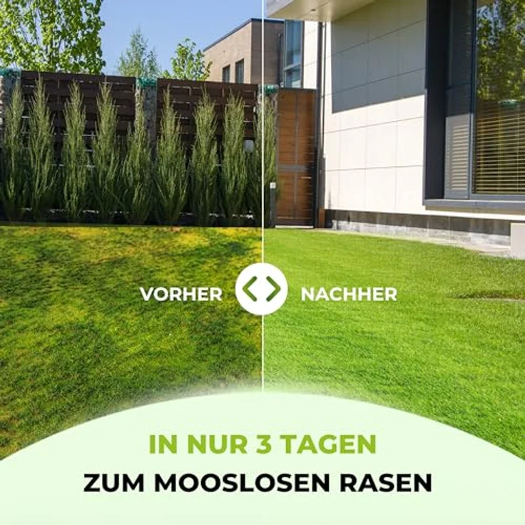 TerraUno Rasendünger Frühjahr Mooslos Glücklich, Eisendünger gegen Moos, 10 kg für 300 m², extrafeines Granulat, Dünger für den Streuwagen – Bild 3