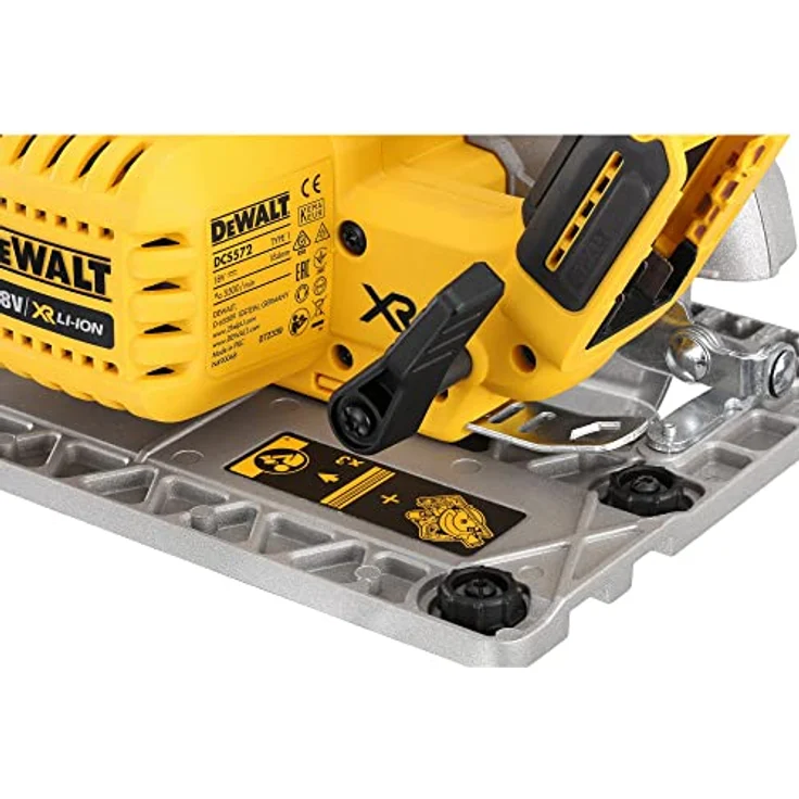 DeWALT DCS572NT-XJ Akku-Handkreissaege, 18V (Basisv.), Schwarz-Gelb – Bild 6