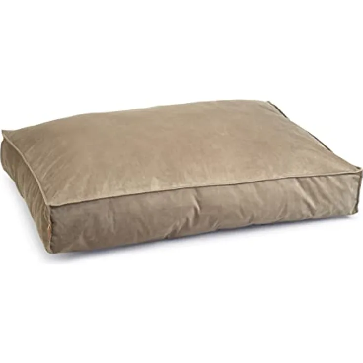 Designed by Lotte DBL Nalino Liegekissen, Hund, Samt, grau, 100x70x15 cm