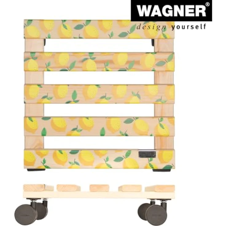 Wagner Multi Roller GH0644, Pflanzenroller mit Zitronenmotiv, 290 mm x 290 mm, Tragkraft 100 kg – Bild 5