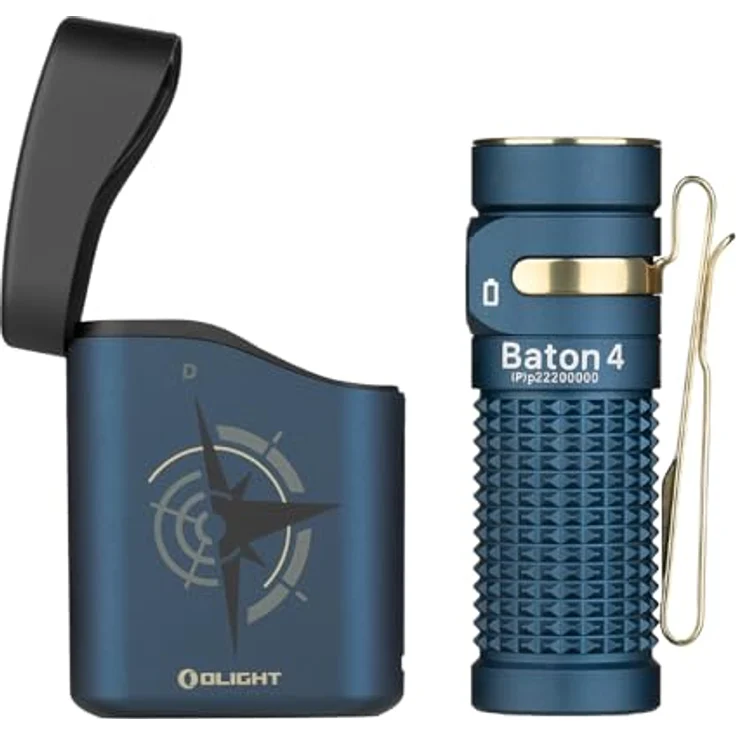 OLIGHT Baton 4 Kit, LED Taschenlampe aufladbar mit dimmbarem Ladecase, 1300 Lumen, 170m Leuchtweite, IPX8 wasserdicht, bis zu 190 Tagen Laufzeit – Bild 1