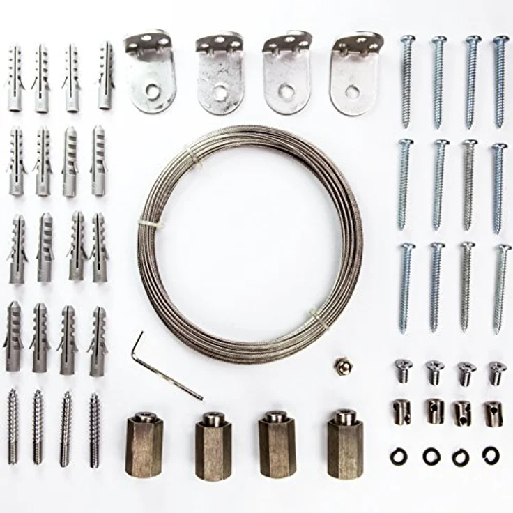 Windhager Montageset InoxLine aus Edelstahl für Sonnensegel, Seilspannmarkiesen Zubehör, Montageset für Sonnenschutz, 10885 – Bild 2