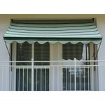 Angerer Klemmmarkise Exklusiv - Markise für Sonnenschutz und Regenschutz - Montage ohne Bohren und Dübeln - ideale Balkonmarkise für Mietwohnungen (200 cm, Hellgrün-Dunkelgrün)