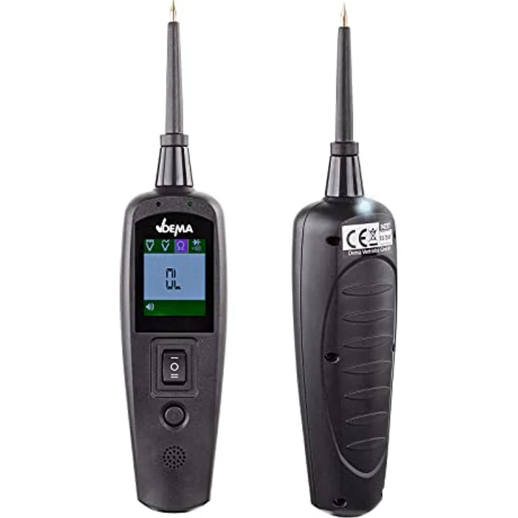 DEMA Multifunktions-Prüfer DMP8, Spannungsprüfer für KFZ mit TFT-Display, 12/24 Volt, inklusive Tragetasche und Adapter – Bild 5