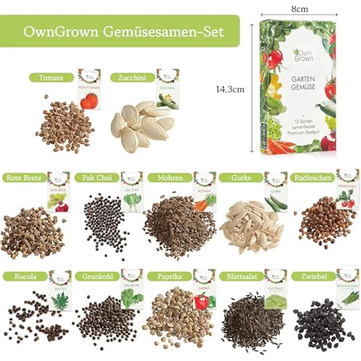 Gemüse Samen Set 12 Sorten Gemüse Saatgut Gemüse Anbauen Im Garten Oder Hochbeet – Bild 4
