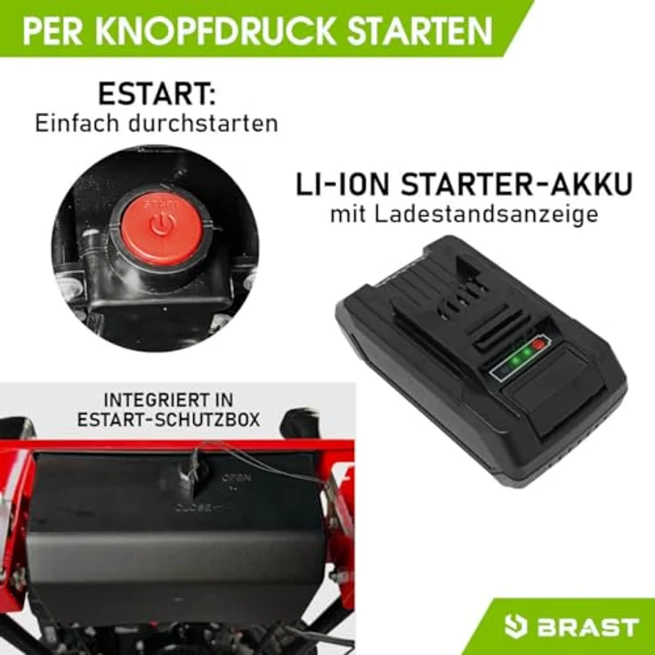 BRAST Benzin-Kehrmaschine 3in1, 80cm, 5,14kW (7PS) mit Kehrbürste, Laubsammler und Schneeräumer – Bild 2