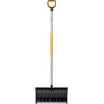 Fiskars X-series Schneeschieber, 53 cm Arbeitsbreite mit ergonomischem D-Griff und verstärktem Metallblatt