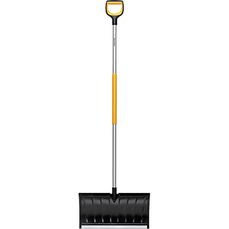 Fiskars X-series Schneeschieber, 53 cm Arbeitsbreite mit ergonomischem D-Griff und verstärktem Metallblatt – Bild 1
