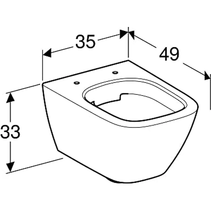 Konjac Sponge Toilette + Bidet, Smyle Square Wand-WC Tiefspüler, verkürzte Ausladung, geschlossene Form, rimfree 500379 – Bild 6