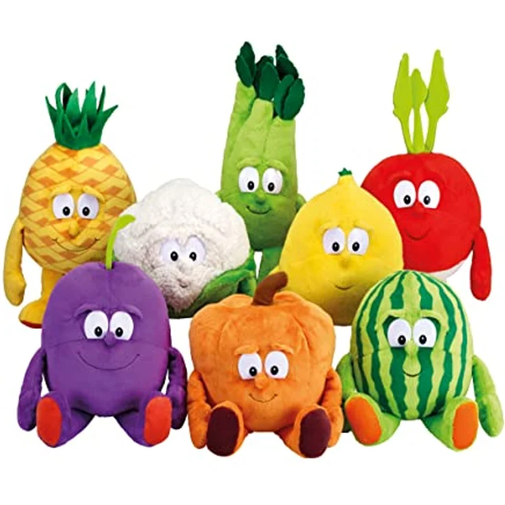BEMIRO Tierkuscheltier Plüsch Blumenkohl "Goodness Gang" - ca. 24 cm, kuschelig weich, Kunststoffaugen – Bild 4