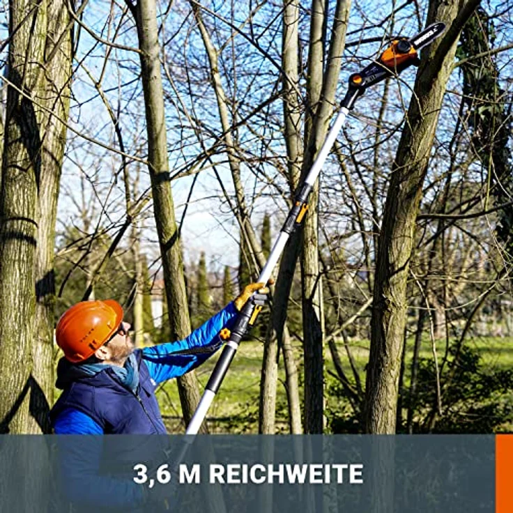 Worx 20V Akku Teleskop-Hochentaster WG349E.9-Ohne Akku & Ladegerät, Schwarz – Bild 4
