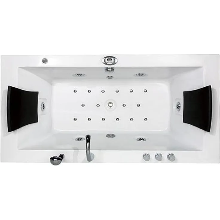 Jet-Line Whirlpool-Badewanne Whirlpool 2 Personen Villa Eugenie mit LED, Luxus-Whirlpool in Weiß - Preisvergleich