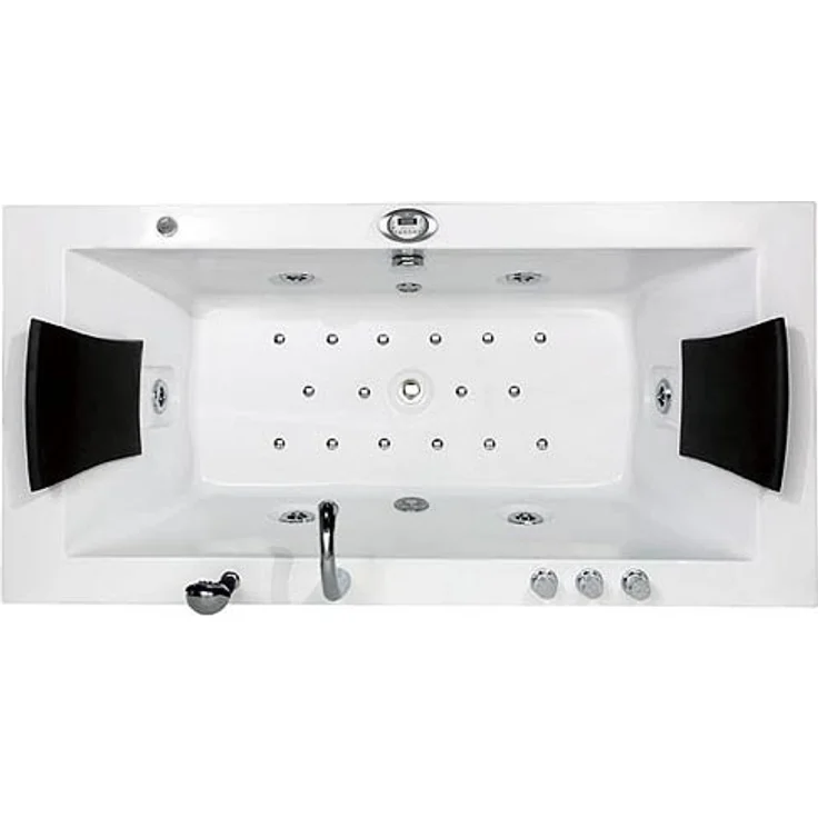 Jet-Line Whirlpool-Badewanne Whirlpool 2 Personen Villa Eugenie mit LED, Luxus-Whirlpool in Weiß - Preisvergleich – Bild 1