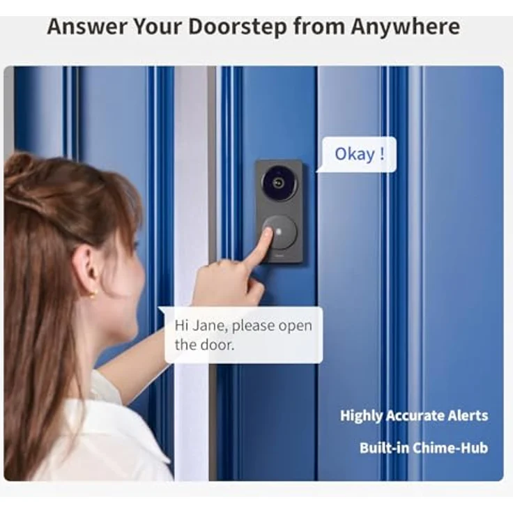 Aqara Smart Home Türklingel G410, 2K-Videoauflösung, 175° Sichtfeld, integrierter Zigbee & Matter Hub, unterstützt Apple Home und Google Assistant – Bild 10