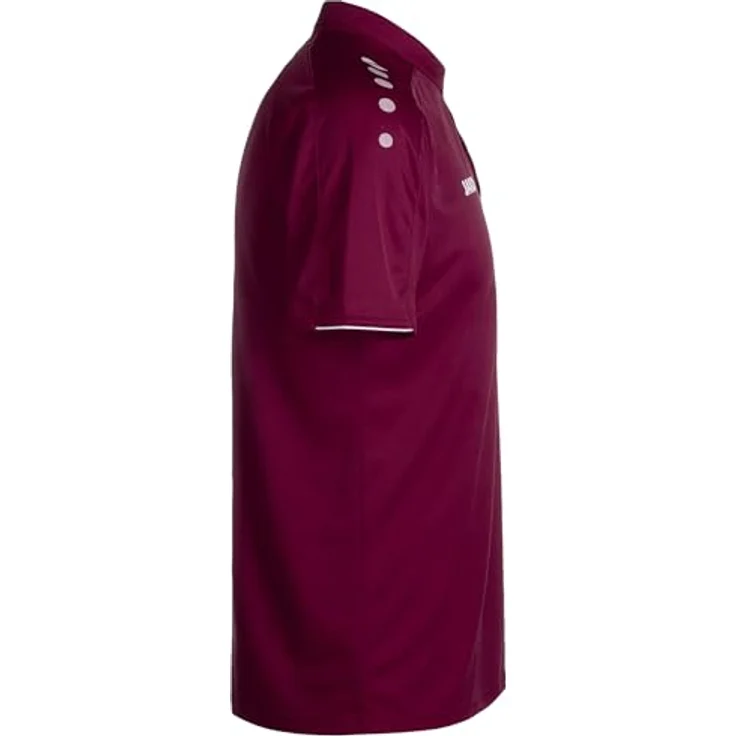 JAKO Herren Polo Classico, maroon, S, 100% Polyester, Knopfverschluss, kontrastierender Ärmelabschluss – Bild 4