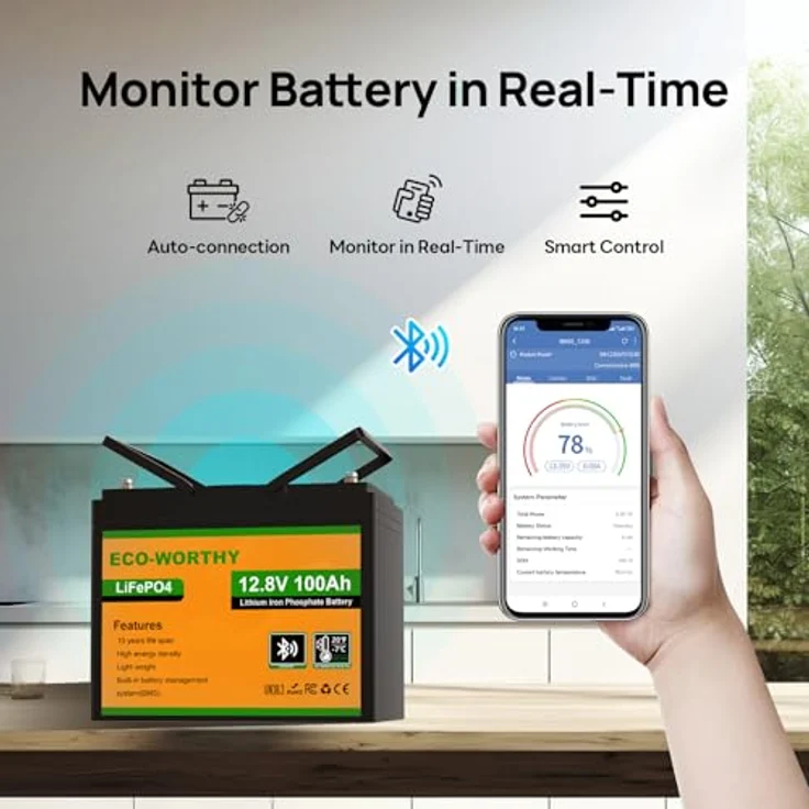 ECO-WORTHY 260W 12V Solarpanel Kit, 2 * 130W flexible Solarmodule, 100Ah LiFePO4 Batterie, 600W Sinuswechselrichter, 30A PWM Laderegler für Camper und Wohnmobile – Bild 4