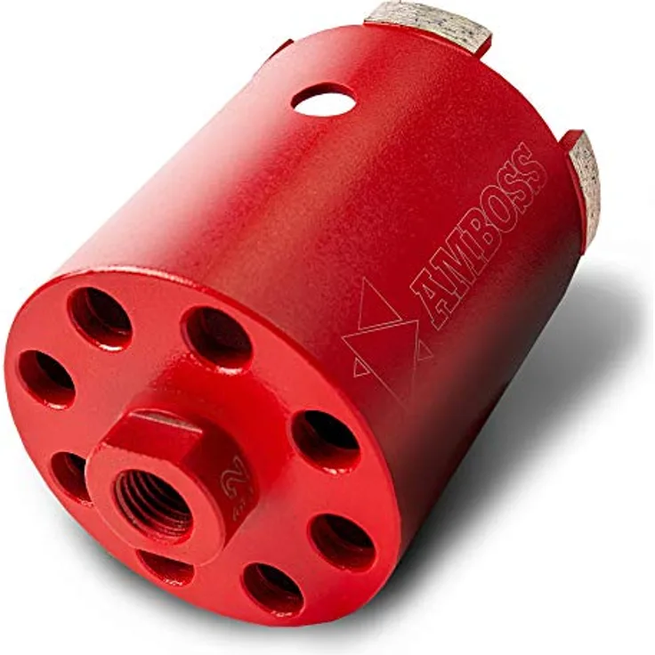 Diamant Dosensenker Ø 82 mm / M16 / DEX System / 90mm Nutzlänge - Amboss Red Force Premium für Mauerwerk, Ziegel, Putz, abrasive Materialien