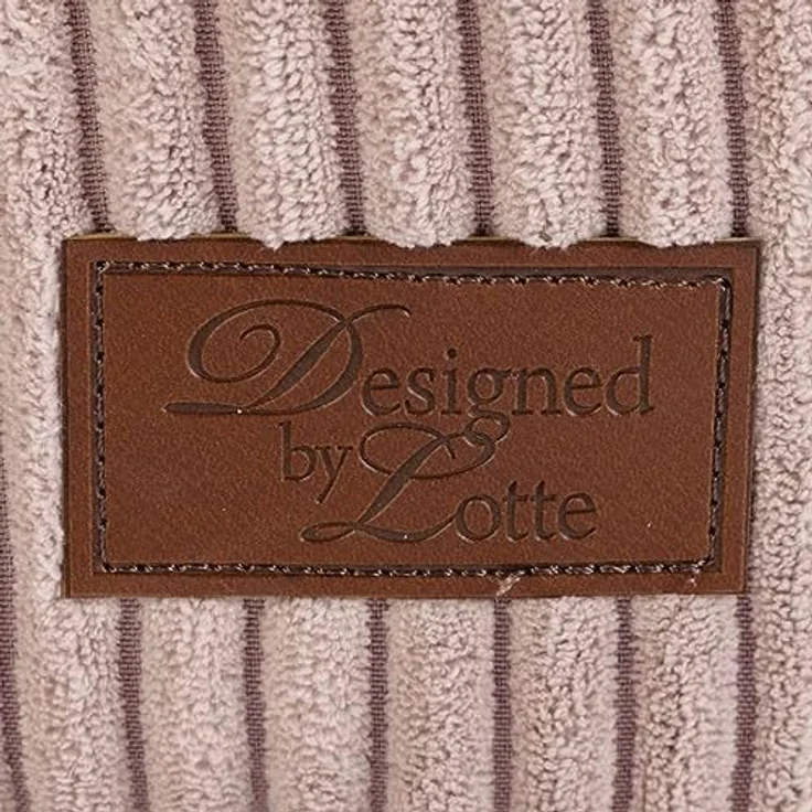 Designed By Lotte Katzen Liegebett Ribbed pink, weicher gerippter Stoff, runde Form, Silikonfaserfüllung – Bild 4