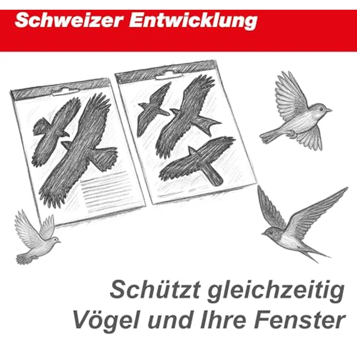 Swissinno Vogelschutz-Fensteraufkleber , 5 Stk. – Bild 3
