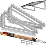 V-CANT-C 4x Solarmodul Halterung mit einstellbarem Neigungswinkel 0°-90°, für Solarmodule bis 114,5 cm, robust und witterungsbeständig, inkl. Montageset aus Edelstahl