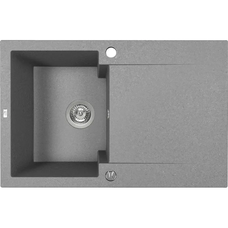 Kuchinox CHICHI Granitspüle 1 Becken mit Abtropffläche, beige, 480x740x194 mm, stoßfest und kratzfest