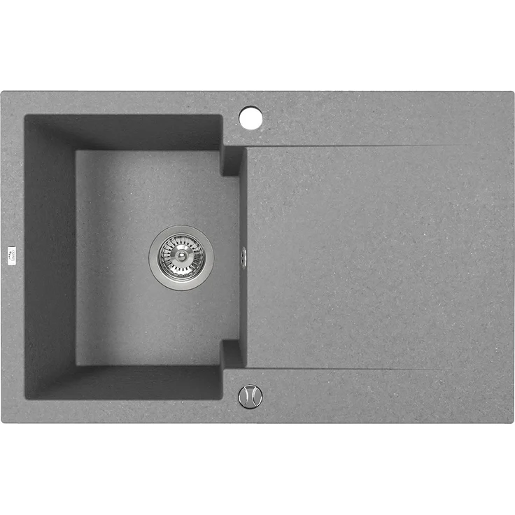 Kuchinox CHICHI Granitspüle 1 Becken mit Abtropffläche, beige, 480x740x194 mm, stoßfest und kratzfest