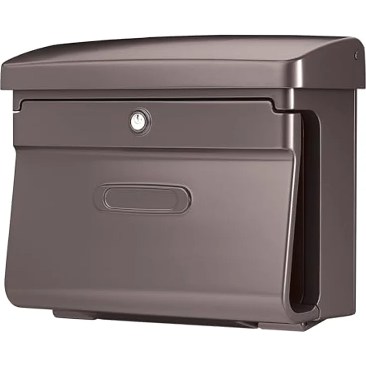 BURG-WÄCHTER Briefkasten in Matt-Optik, A4 Einwurf-Format, Kunststoff, Bremen 885 BR, Braun – Bild 2