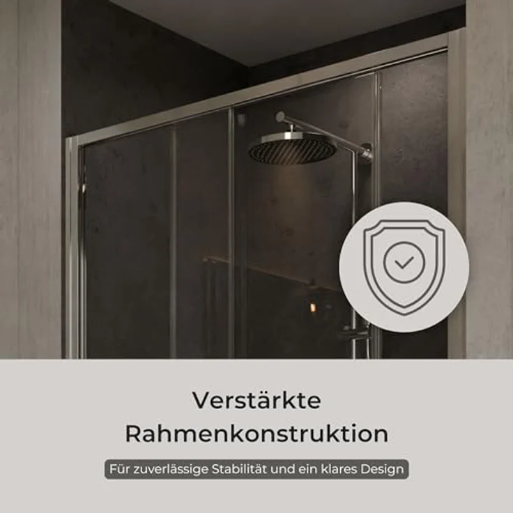 Schulte Duschkabine Sunny 120 x 200 cm, Schiebetür für Nische, 6 mm ESG Sicherheitsglas Klar, Profil Chromoptik, anschlaglos – Bild 6