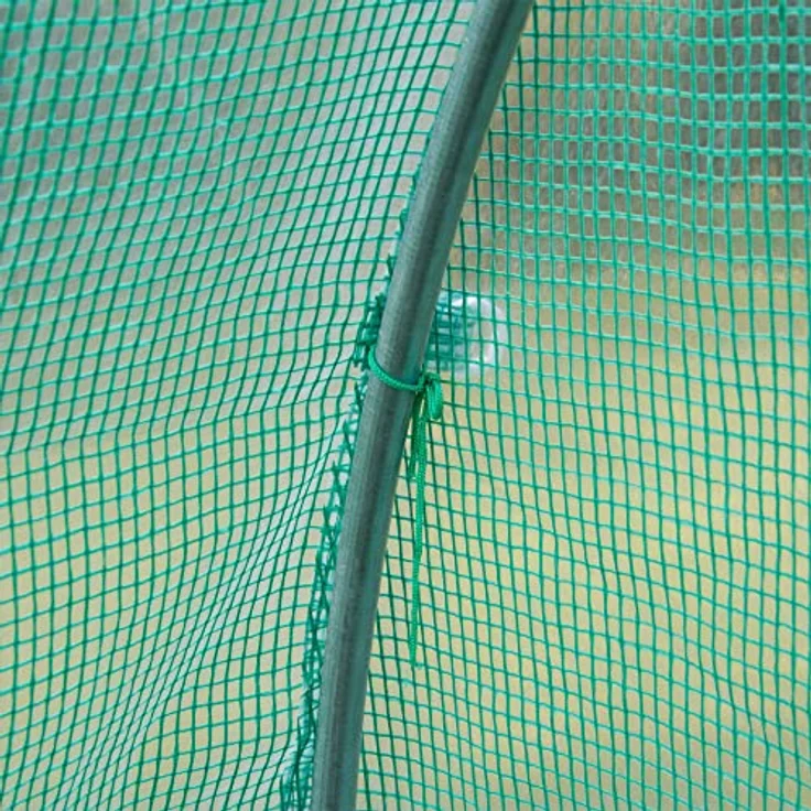 Outsunny Polyethylenfolie 3x2x2m, Ersatzfolie für Folientunnel mit 6 aufrollbaren Fenstern, grün – Bild 9