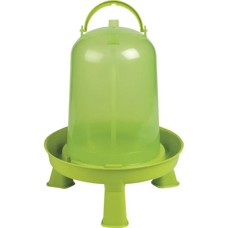 Kerbl Kunststoff-Tränke 5l, Wasserspender mit Bajonettverschluss und Standfüßen für Geflügel