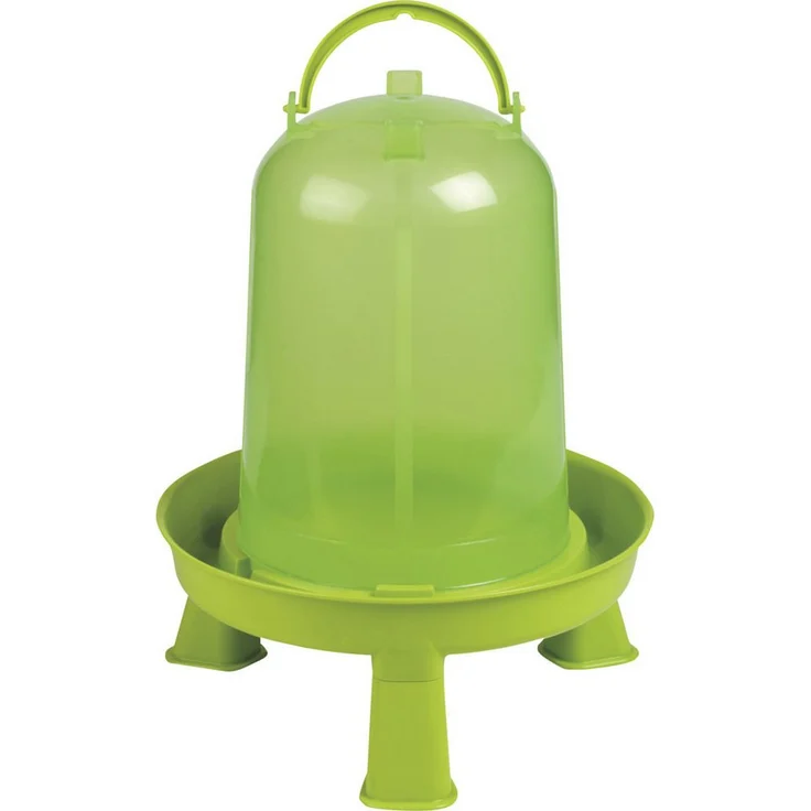 Kerbl Kunststoff-Tränke 5l, Wasserspender mit Bajonettverschluss und Standfüßen für Geflügel