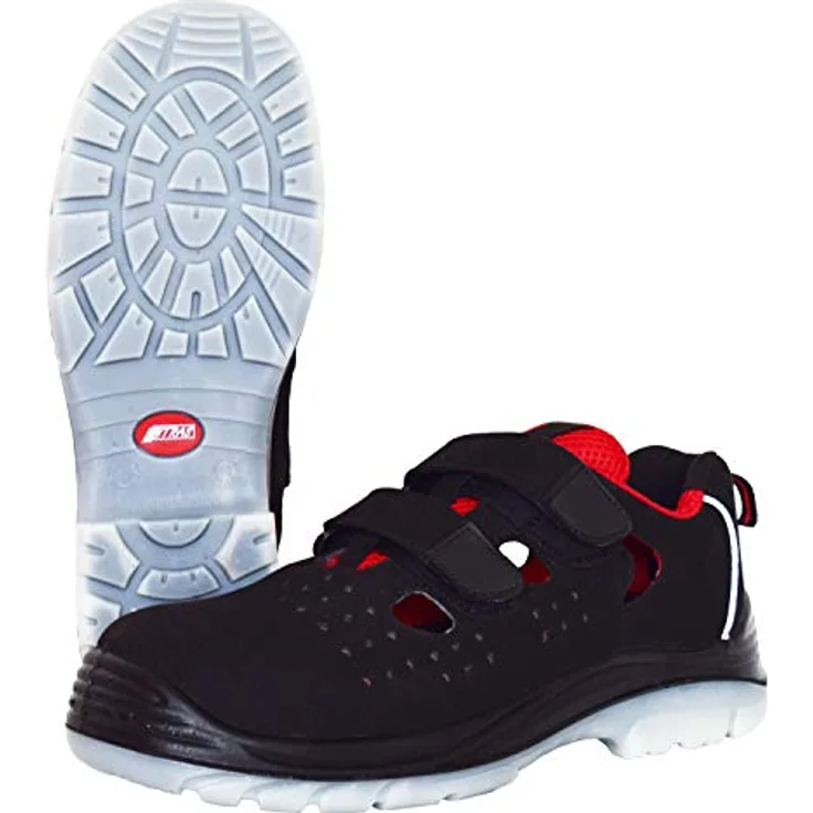 Nitras Sandale "Micro Step Summer", Sicherheitssandale mit rutschfester PU/TPU Laufsohle, metallfreier Zehenkappe und durchtrittsicherer Zwischensohle, ESD-fähig, Klimaklasse 1
