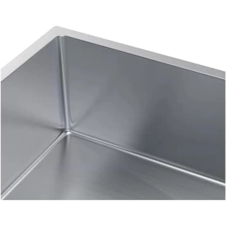 QLS Spülbecken SANTA, Edelstahl Unterbau, 74x44 cm mit Siphon INOX, gebürstete Satin-Optik, hitzebeständig – Bild 7