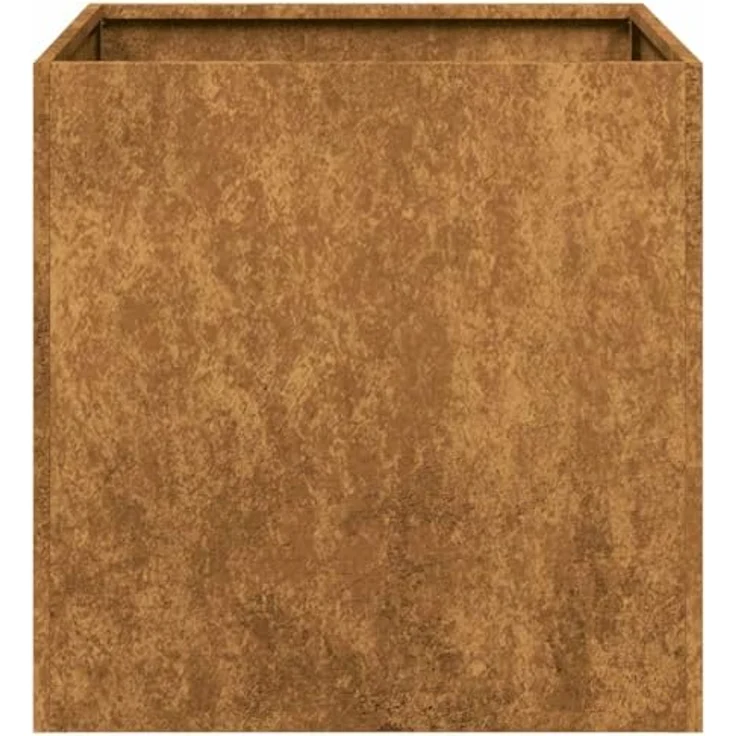 vidaXL Pflanzkübel Rostig 40x40x40 cm Wetterfester Stahl, Garten-Garten-Pflanzkübel, Outdoor-Pflanzgefäß, Hochbeet, Braun – Bild 5