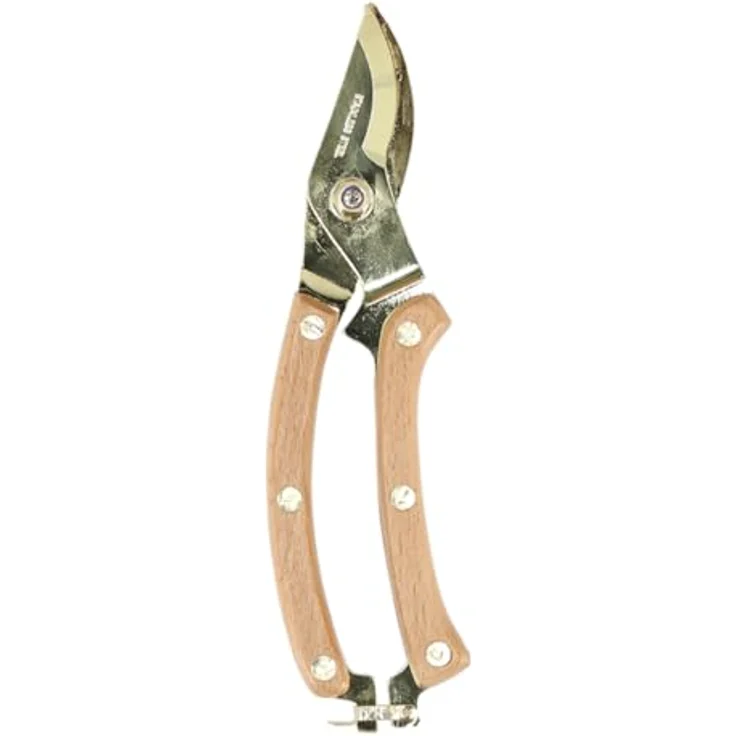 Esschert Design Gartenschere mit vergoldeten Klingen, 100 % FSC Buchenholz & Edelstahl, 0,201 kg, 1 Gartenschere - Preisvergleich – Bild 2