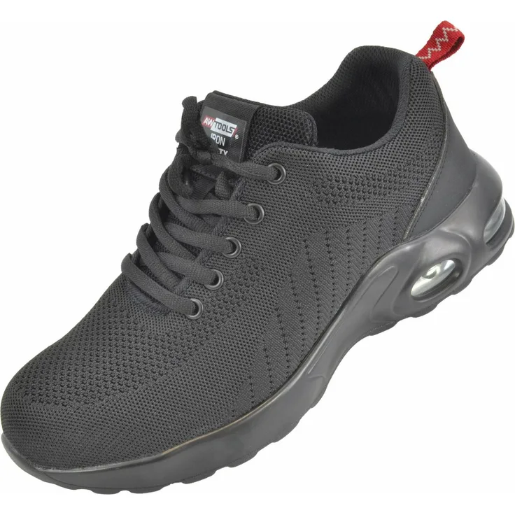 AWTools Eisenstiefel Größe 43, leichte Sicherheitsschuhe mit Kevlar®-Durchtrittschutz und Stahl-Zehenkappe, EN ISO 20345:2011, strapazierfähig und atmungsaktiv