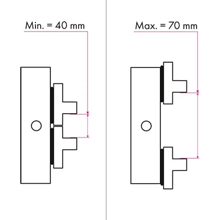 EBERTH Vierbackenfutter 100 mm, 4" Selbstzentrierend mit 1"-8TPI Gewinde, inkl. Spannwerkzeug, präzises Drechselbank Zubehör – Bild 4