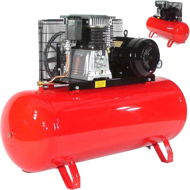 Apex Druckluftkompressor 5,5PS 750/11/500 K28 Werkstattkompressor Kolbenkompressor 4 kW, leistungstark und langlebig, blau