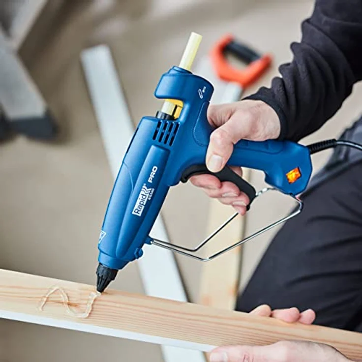 Rapid Heiβklebepistole EG320 mit Koffer und 24 Klebesticks, 12mm professionelle Klebepistole für Montage und große Flächen, 1.000 g/Std. Kleberfördermenge, 120W – Bild 3