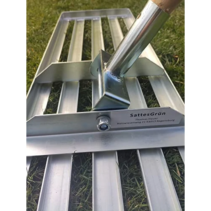 SattesGrün XXL Profi Rasenrakel 100x26cm, verzinkter Stahl, zum Sanden Abziehen Levelingrake Garden Tool – Bild 4