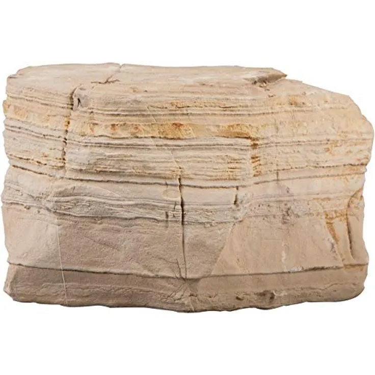 sera Rock Desert L 2 - 3 kg - Hellbeiger Naturstein mit horizontalen Furchen