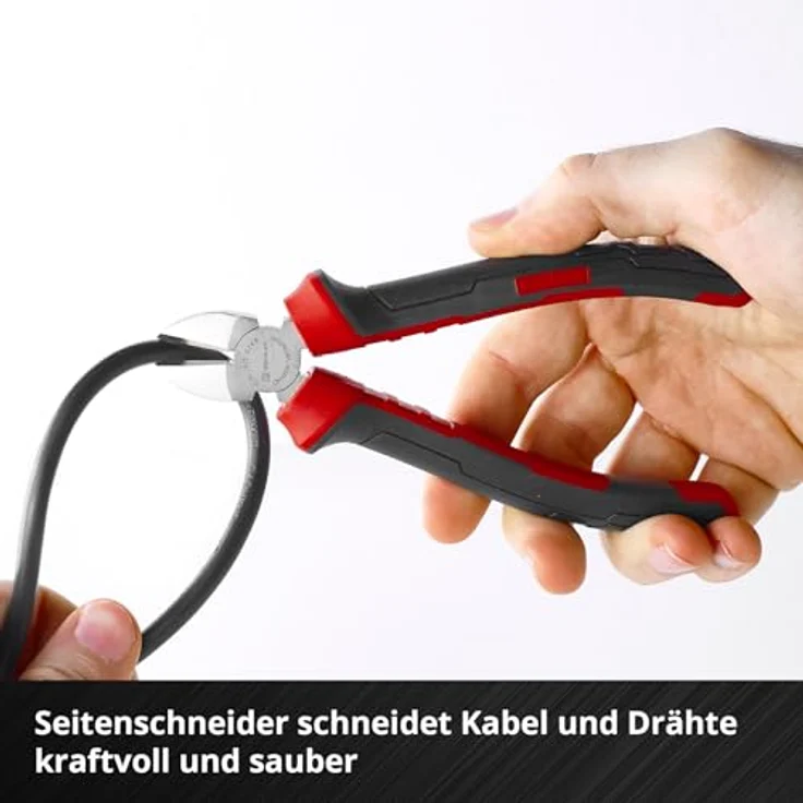 Einhell Zangen-Set 3-tlg., Seitenschneider, Kombizange, Spitzzange, Chrom-Vanadium-Stahl, ergonomische Griffe, vernickelte Oberfläche – Bild 3